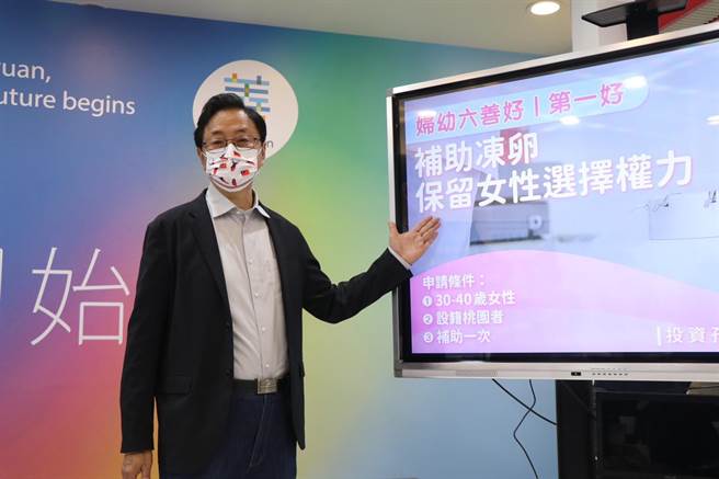 國民黨桃園市長參選人張善政今端出首波婦幼政見。（蔡明亘攝）
