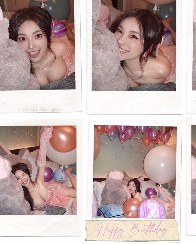 黄琳27岁生日的睡美人图，很受粉丝的欢迎。(图/黄琳 IG)