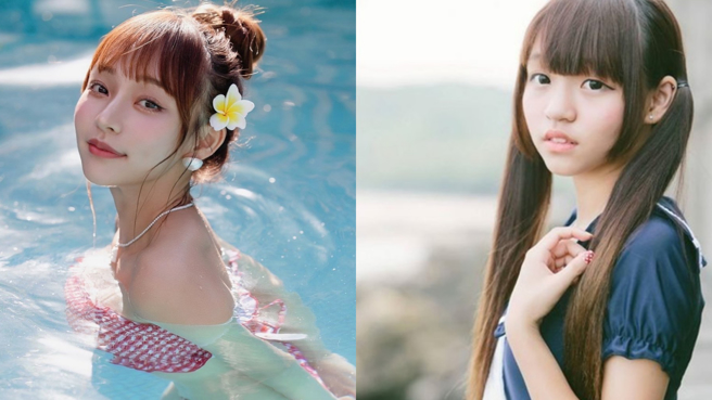 PTT乡民看见林襄的前后对比照，狠酸她是二次发育。(图/林襄 IG、PTT)