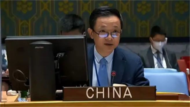 中國聯大副代表指單邊強制措施是人類社會的毒瘤。（新華社）