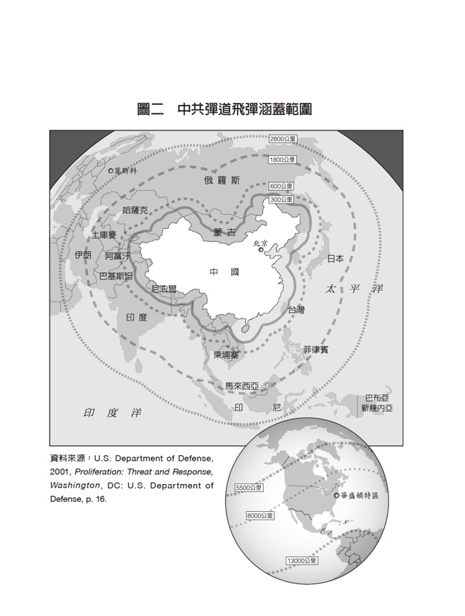 中共弹道飞弹涵盖范围。（图／好人出版提供）