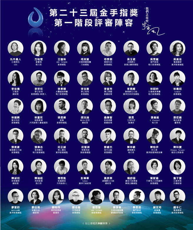 第一阶段评审委员匯聚各界精英一同参与评选。(图/金手指奬执委会提供)