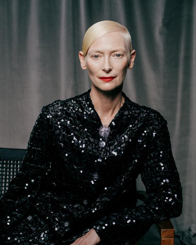 香奈儿全球品牌大使、奥斯卡金像奖得主与英国电影协会会士蒂妲史云顿。（CHANEL提供）