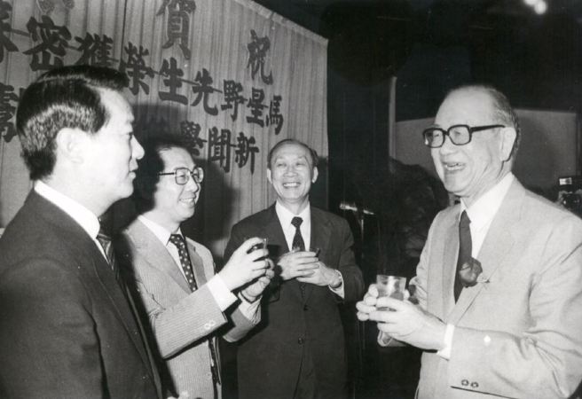 前中央通讯社社长马星野（右）。（中时报系檔案照片）