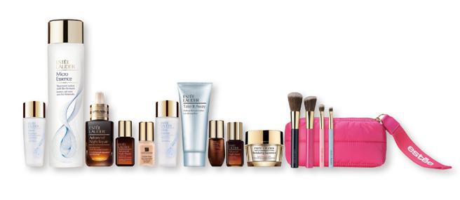 新光三越信义新天地－雅诗兰黛美肌双冠组，特价6300元，原价1万7091元。（新光三越提供）