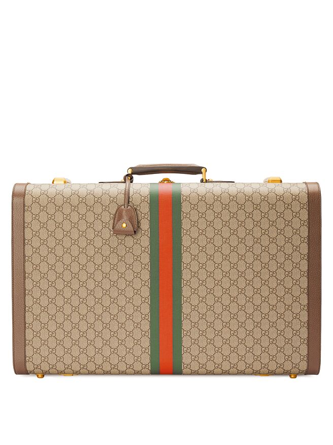 Gucci Savoy GG缇花手提旅行箱，21万1300元。（Gucci提供）