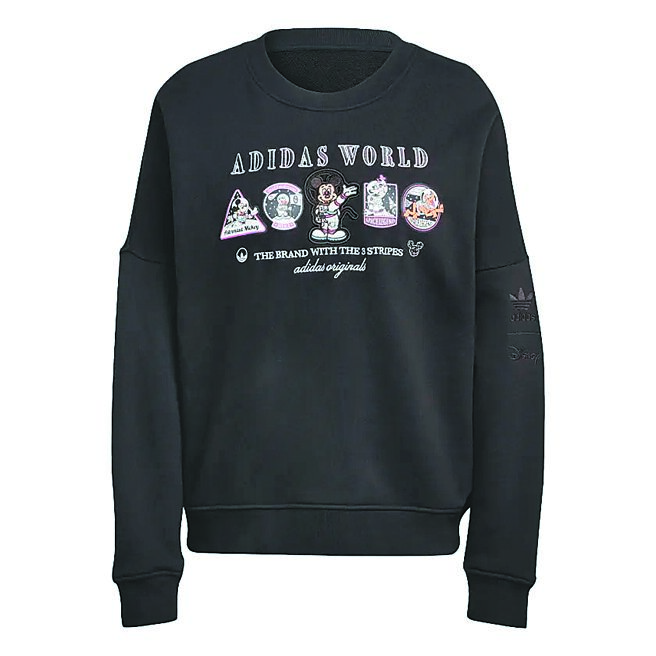 比漾廣場adidas Originals  LOOSE DISNEY大學T恤，原價3090元、特價2472元，限量10件。（比漾廣場提供）