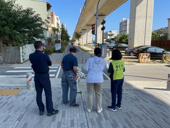 绿空廊道潭子段近合作街处，脚踏车常因没有减速慢行而和汽机车追撞。（周永鸿服务处提供）