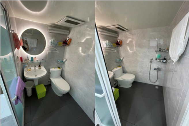 有不少网友认为，这间浴室没有装设乾湿分离是一大败笔。（图／翻摄自FB爆废公社）