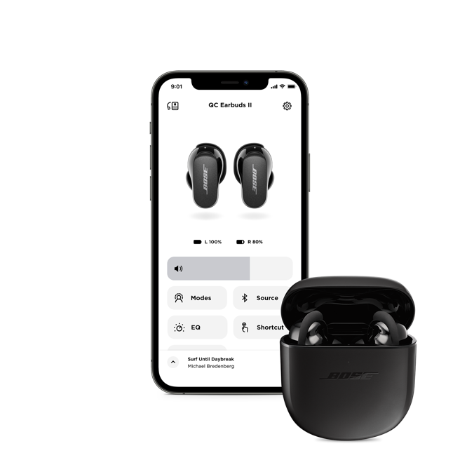Bose Music APP中新增的了「耳机佩戴测试」，进一步确保Bose QuietComfort消噪耳塞 II 与耳朵的适配度。（Bose提供）