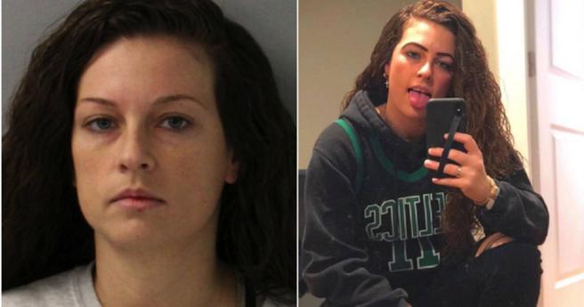 美国一名女教师日前因多次向17岁男学生伸出狼爪，在辞职当天遭校方报警逮捕。（合成图／翻摄自推特、Butler County Sheriff