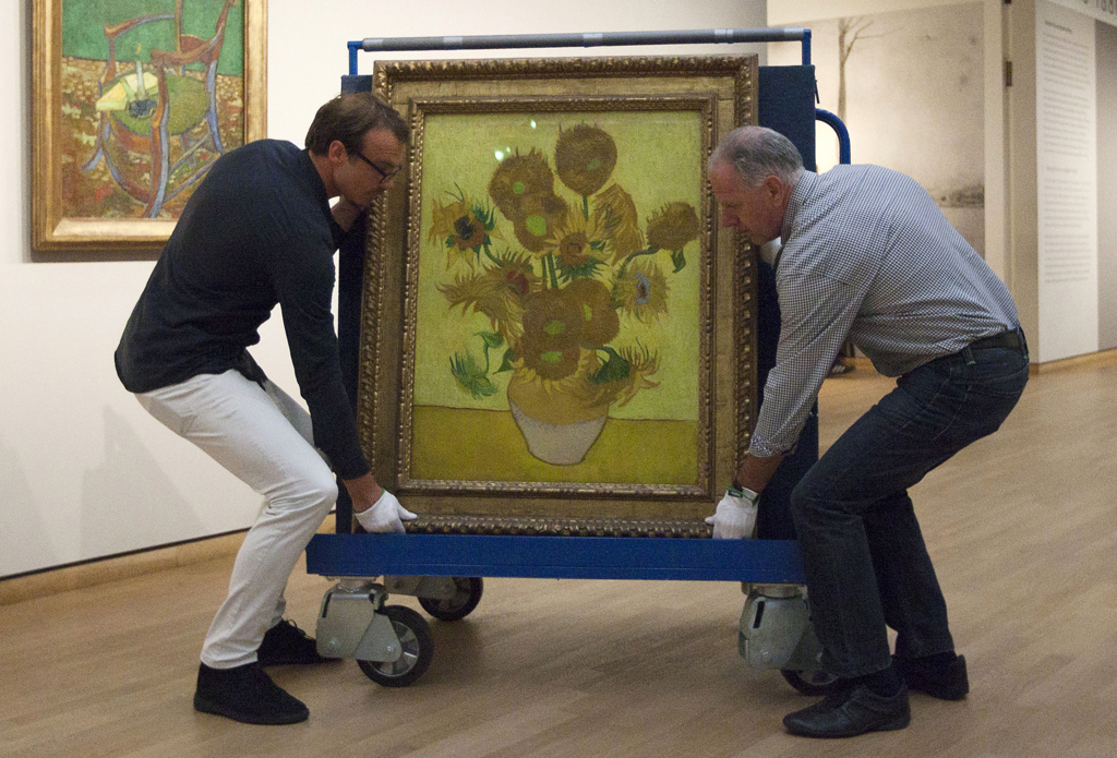 荷兰后印象派画家梵谷（Vincent van Gogh）的代表画作之一「向日葵」。（美联社）(photo:ChinaTimes)
