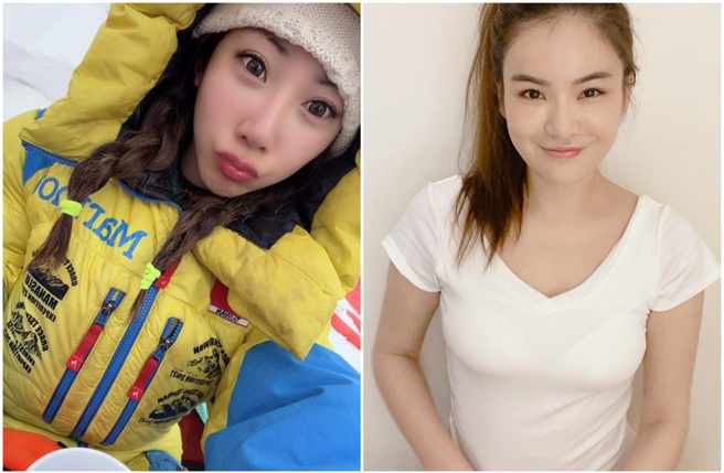 「登山女神」曾格爾負面新聞頻，讓網紅陳沂忍不住發文狂酸。(曾格爾 Grace Tseng 、陳沂臉書)
