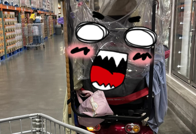 阿嬷骑电动代步车逛好市多！做这件事被网讚：屌打台湾80％驾驶。(翻摄脸书Costco好市多 商品经验老实说)