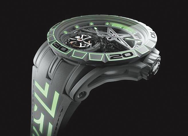 羅杰杜彼Excalibur Spider Pirelli單陀飛輪腕表。（Roger Dubuis提供）