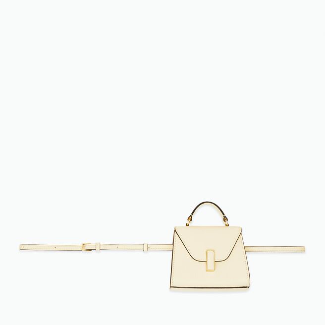 Valextra Iside羊纸白色腰包，4万4500元。（Valextra提供）