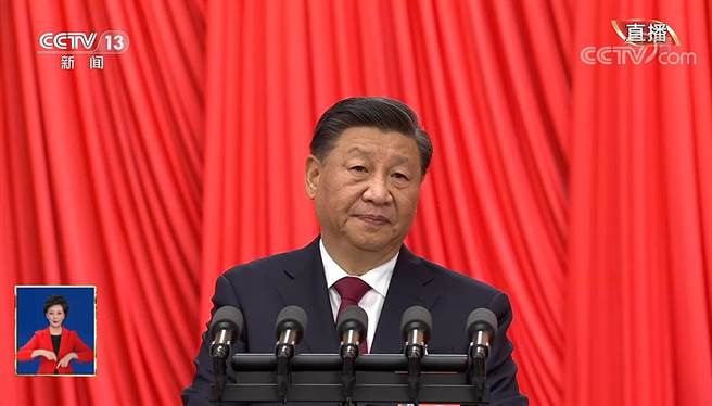 中共總書記習近平16日發表二十大政治報告。(摘自央視)