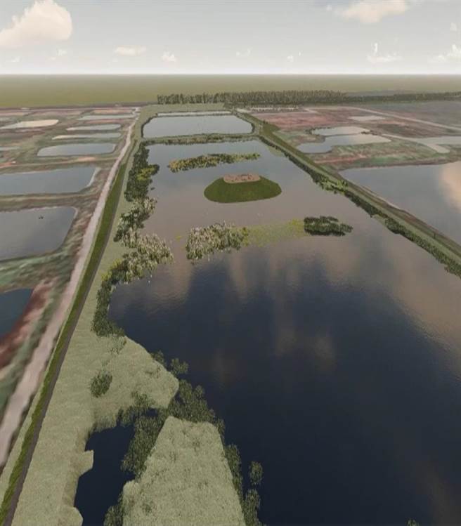 云林县麦寮乡「浊水溪出海口生态园区」，打造12亮点迎宾。（第4河川局提供／张朝欣云林传真）