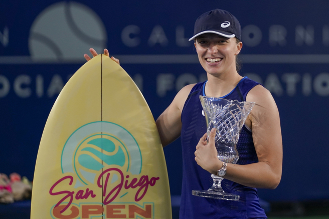 思薇雅蒂在圣地牙哥女网赛夺冠，进帐个人本季第8冠。（美联社）