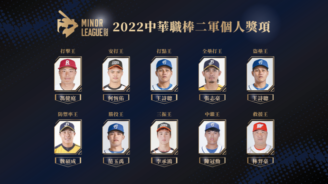 中职33年二军个人奖名单。（中职提供）