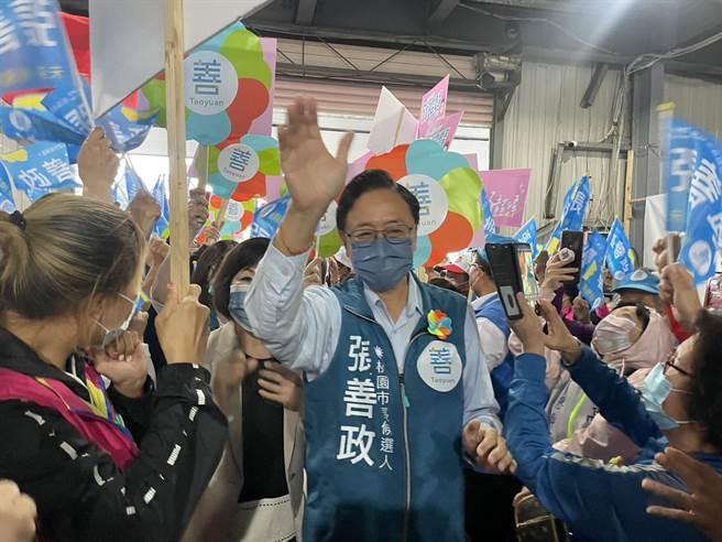 国民党桃园市长候选人张善政说，韩国瑜到桃园辅选时间还在拿捏。(吕筱蝉摄)