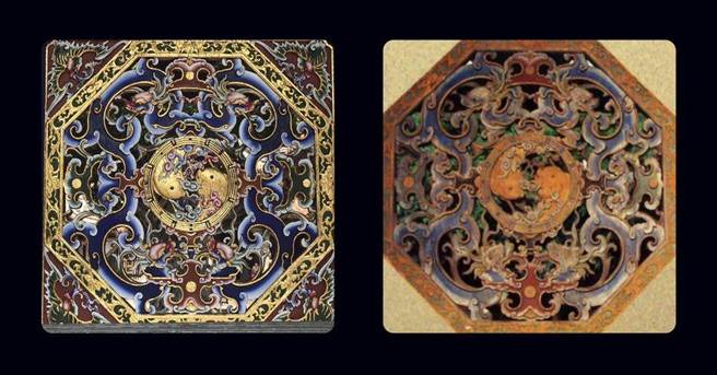 鹿港龙山寺彩绘工程，「夔龙窗」双鲤鱼灵动有神的鱼眼睛上漆后，被文史工作者形容画成死鱼眼，掀起哗然。（构社提供／吴敏菁彰化传真）