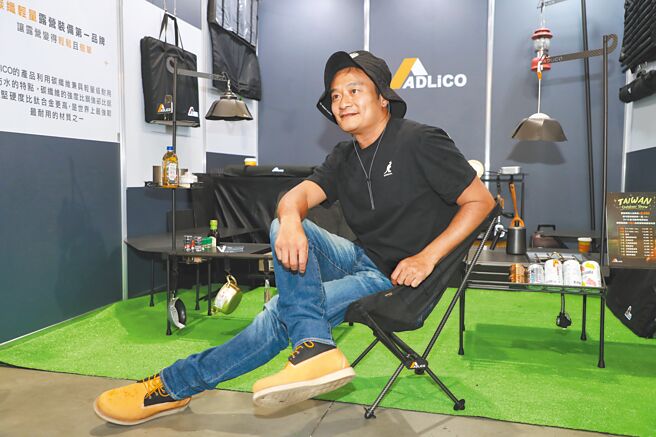 林佑星迷上露营，1年可露营31次。（刘宗龙摄）