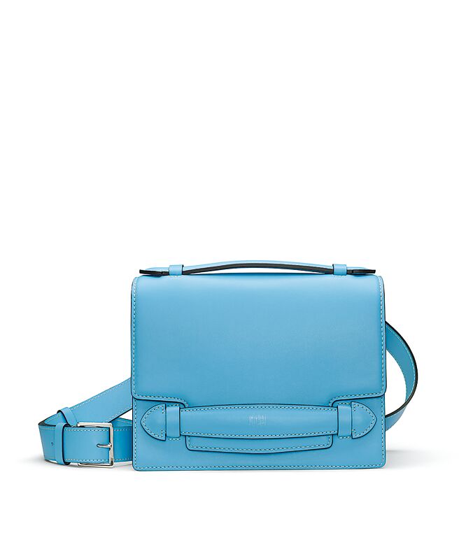 Moynat Sac Malle Azure蔚蓝色肩包，售价14万7000元。（Moynat提供）