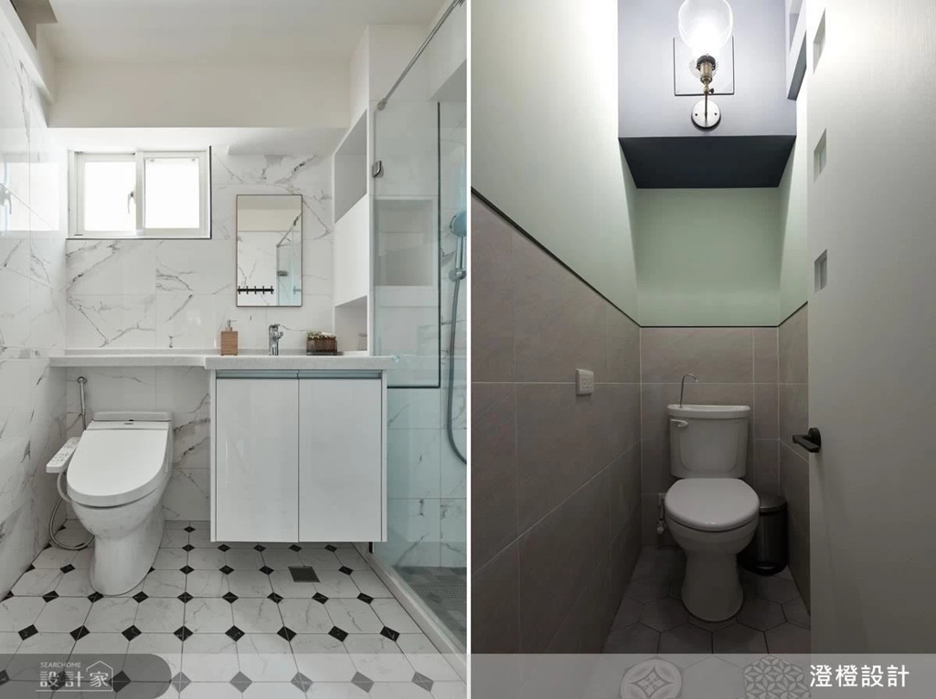 只有一間浴室不夠用，增建廁所費用是多少？從磁磚、流程、預算、案例分析給你看！(圖/searchome設計家)