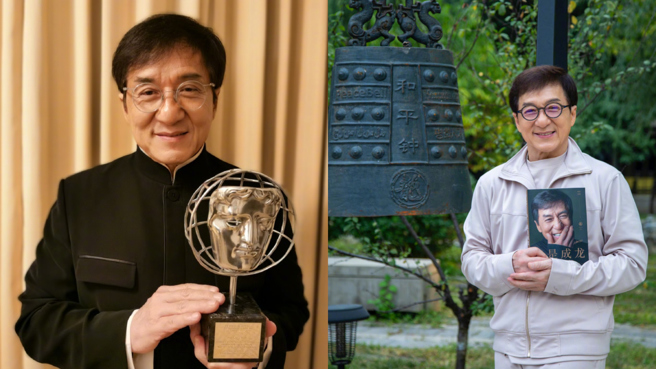 成龙过去曾在北京买过8间老宅，如今房价飙涨也让他身价攀升。（图／微博@成龙）