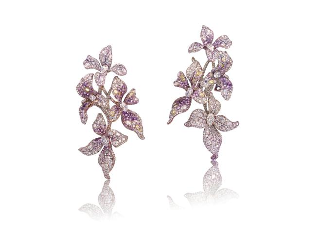 CINDY CHAO White Label Collection高级珠宝系列 风信子跃动耳环。（CINDY CHAO提供）