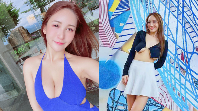 辣模华华近日登上黑男的频道拍摄穿搭影片，令人喷鼻血。（图／IG@bivi_0420）