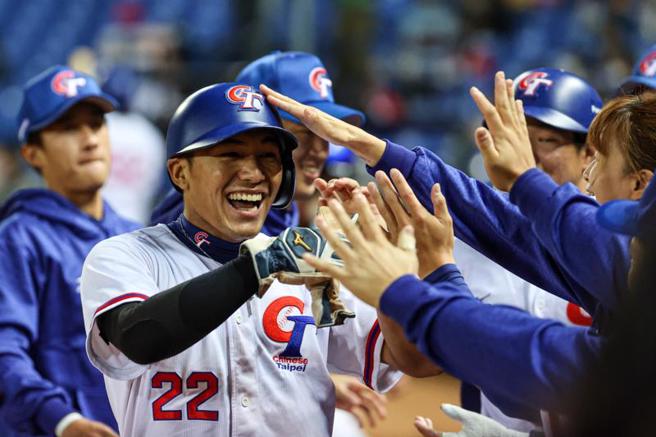 U23中华队曾宸佐。（中央社）