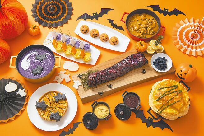 JR东日本大饭店铂丽安全日餐厅端出「Trick or Treat」节庆限定餐点让宾客畅快吃。（JR东日本大饭店提供）