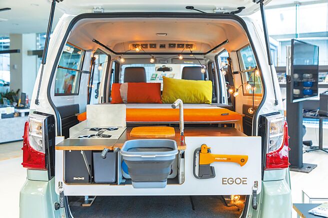 露營車泊選擇多，中華汽車提供輔康EGOE露營配件組。（中華汽車提供）