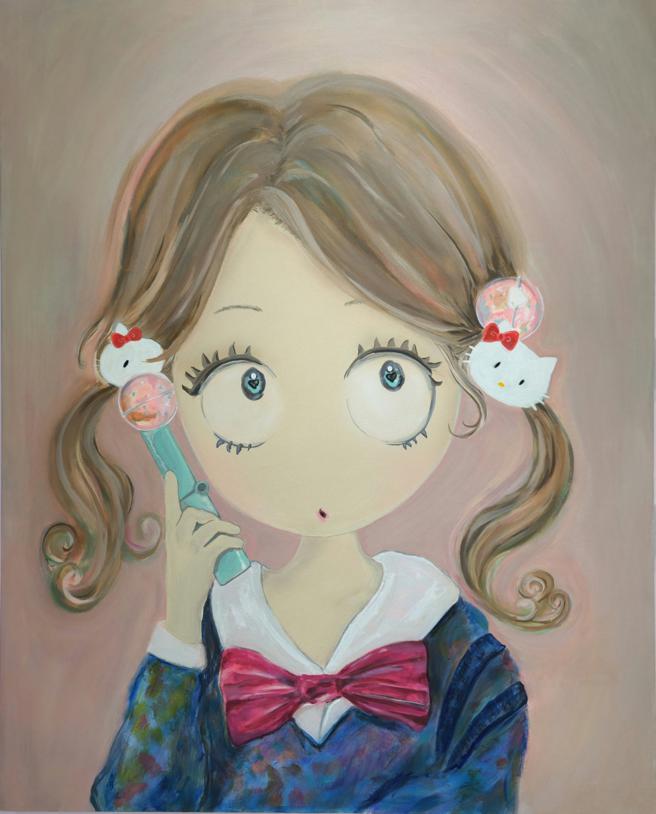 日本艺术家 MISUZU TOKITA 以女孩们的切身话题作为画作的各种主题，希望透过在某个地方看到、听到、记住和收集起来的回忆，能作为与藏家们互动的能量。