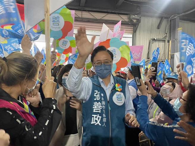 国民党桃园市长候选人张善政。(吕筱蝉摄)