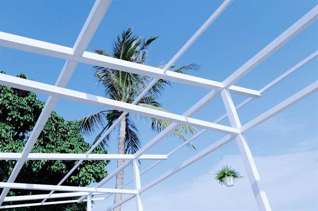 屋顶可设置花架，让植物能攀附于屋顶，绿化及疗癒整体空间氛围。（张美雪提供／张毓翎台南传真）