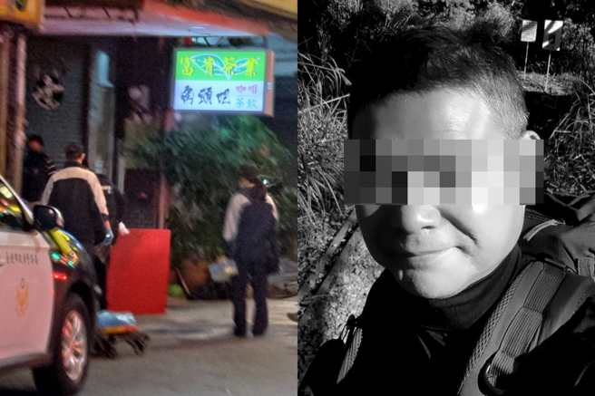 北市万华区19日晚间发生枪击案，万国帮角头邱国隆（右）开枪击伤4人后举枪自戕身亡。（合成图／左图陈鸿伟摄、右图翻摄当事人脸书）