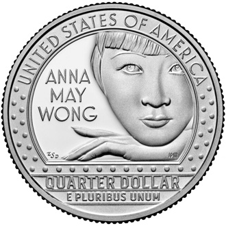 美國錢幣首見亞洲臉孔 紀念華裔女星黃柳霜
