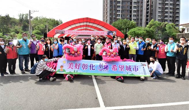 「大埔截水沟堤岸道路拓宽工程」，20日举办动土典礼。（吴敏菁摄）
