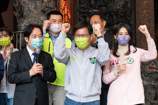 副总统赖清德赶回故乡为林佳龙站台。(取自林佳龙脸书)