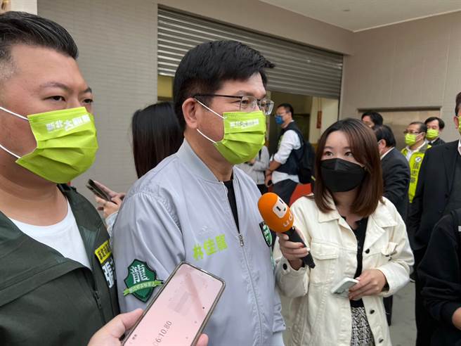 林佳龙表示绿营选民已经回流。（王扬杰摄）