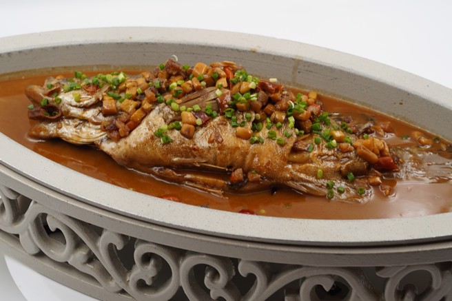 臭鳜鱼是徽菜的经典特色菜肴，用鳜鱼制成，也是徽菜的代表之一。（图／朱明甫摄）