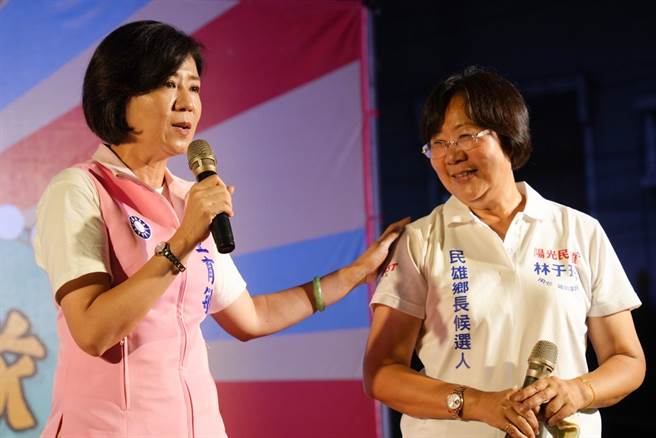 国民党嘉义县长候选人王育敏（左）22日与党籍民雄乡长候选人林于玲（右）将举办联合竞选总部成立大会。（王育敏竞选团队提供∕吕妍庭嘉义传真）