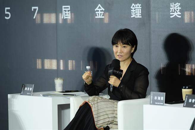 朴海英特地来台参加工作坊，分享编剧甘苦谈。（三立提供）