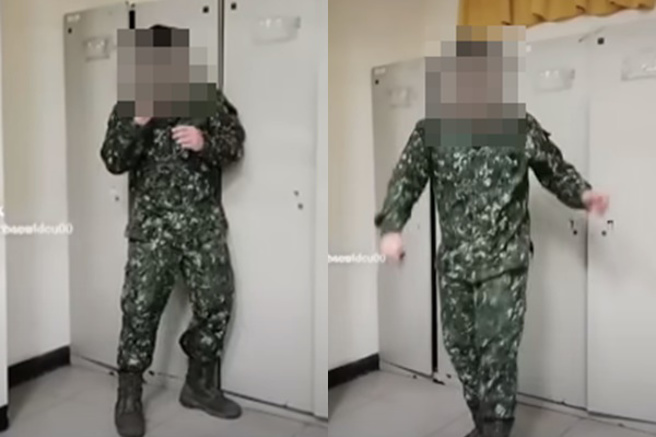 陆军关指部爆资安漏洞！士兵寝室跳舞拍抖音抽电子菸，军方回应了。(翻摄抖音)