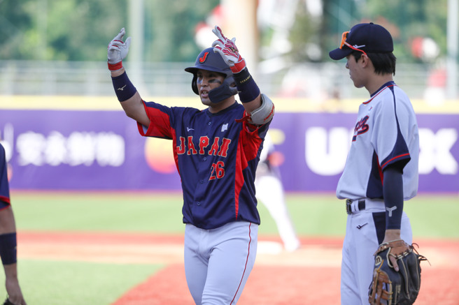 U23日本队在复赛击败韩国队。（中华棒协提供）