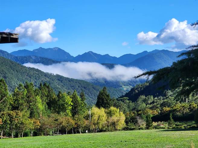 高海拔的武陵農場出現雲海、雲瀑美景，吸引許多遊客上山大飽眼福。（武陵農場提供／陳淑娥台中傳真）