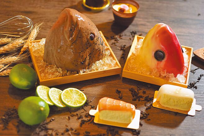 具衝击性视觉的话题蛋糕「鱼头君」，每颗售价780元，须事先预订。（普诺麵包坊提供）